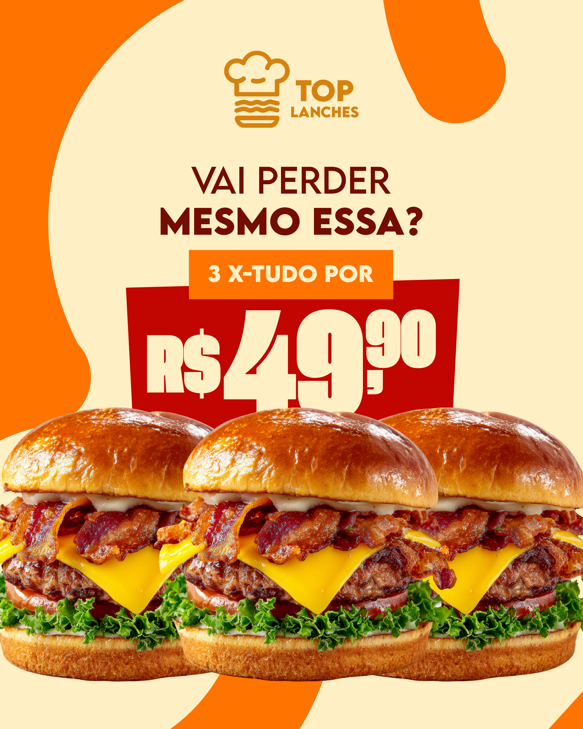 Post para redes sociais Top Lanches